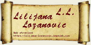 Lilijana Lozanović vizit kartica